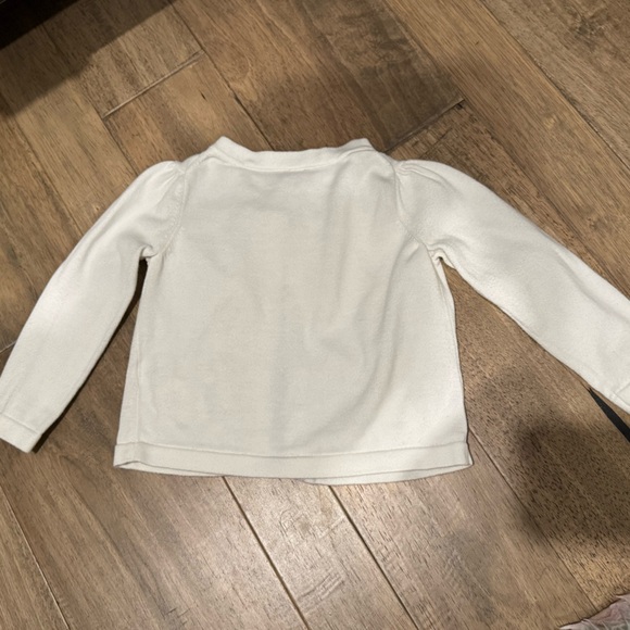 2T toddler Janie & Jack Kids White button front Cardigan sweater - Picture 6 of 6